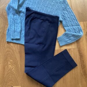 Lilly Pulitzer navy side zip ankle pants with stretch size 2